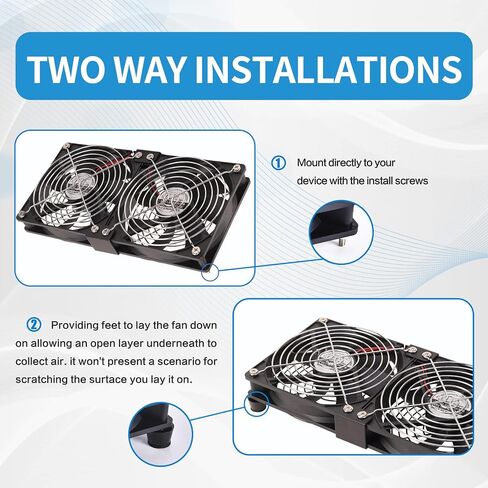 Dual 120mm AC Powered Fan, 110V-240V AC to DC 12V Variable Speed Fan in Saudi Arabia