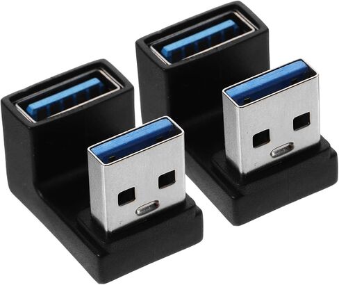 Holibanna 2pcs USB 3.0 90 Degree Angled Male to Female Adapter for Laptop in Saudi Arabia