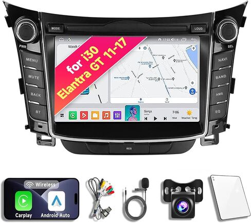 Android 14 Car Radio Stereo for Hyundai i30 Elantra GT 2011-2017, 7 Inch Touch Screen Head Unit Dash Kit with Wireless CarPlay Android Auto, GPS Navigation Bluetooth SWC WiFi 4/5G DSP in Saudi Arabia