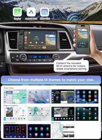 Roadanvi X14 Car Radio for Toyota Highlander 2015-2019, 6GB+128GB Head Unit in Saudi Arabia