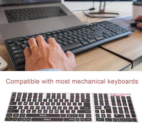 2 Pcs Keyboard Stickers, PVC Decorative General Desktop Computer Keycaps Stickers for 84 to 108 Keys Keyboard in Saudi Arabia