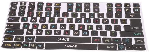 2 Pcs Keyboard Stickers, PVC Decorative General Desktop Computer Keycaps Stickers for 84 to 108 Keys Keyboard in Saudi Arabia