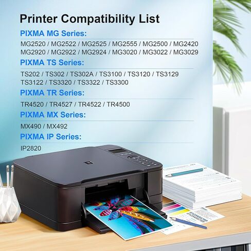 245XL Ink Cartridge Compatible for Canon 245XL 246XL Combo Pack, High Yield for Cannon 245 & 246 Printer Ink Cartridges Work with Pixma MX490 MG2522 TS202 TR4520 TS3322 TS3320 MG2525 TS302 MG2520 in Saudi Arabia