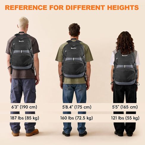 Seektop 40L Foldable Backpack for Men Women,Multiple Pockets Travel Daypack in Saudi Arabia