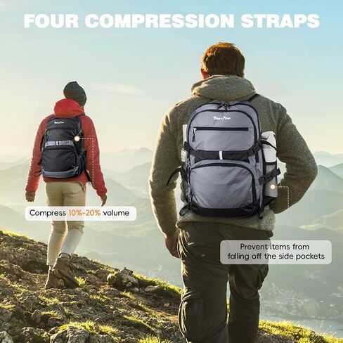 Seektop 40L Foldable Backpack for Men Women,Multiple Pockets Travel Daypack in Saudi Arabia