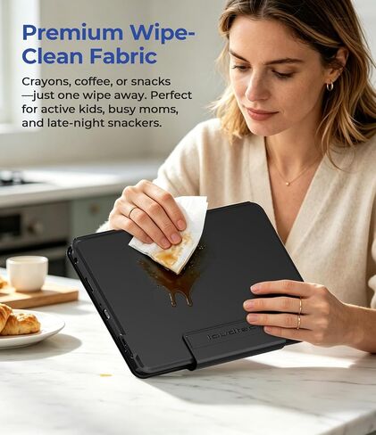 [ترقية] حافظة LAUDTEC متينة مع لوحة مفاتيح مدمجة ولوحة تتبع كبيرة لجهاز Samsung Galaxy Tab A9+ / A11+ Plus 5G 11" 2025، حامل قابل للتعديل، إضاءة خلفية، حامل قلم S، للطلاب والسفر، أسود in Kuwait