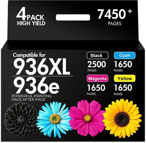 936XL 936 Ink Cartridges Combo Pack for HP Printers OfficeJet Pro 9125e in Saudi Arabia