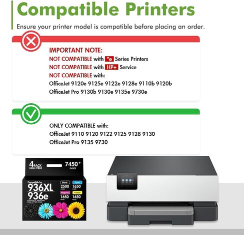936XL 936 Ink Cartridges Combo Pack for HP Printers OfficeJet Pro 9125e in Saudi Arabia