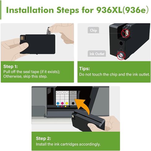 936XL 936 Ink Cartridges Combo Pack for HP Printers OfficeJet Pro 9125e in Saudi Arabia