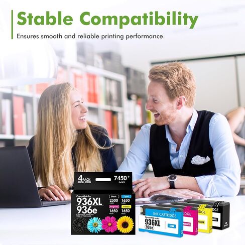 936XL 936 Ink Cartridges Combo Pack for HP Printers OfficeJet Pro 9125e in Saudi Arabia