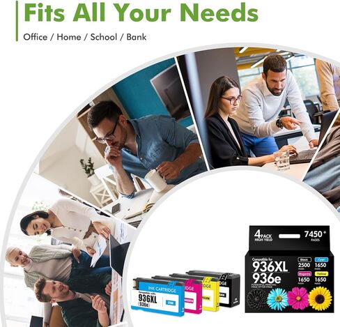 936XL 936 Ink Cartridges Combo Pack for HP Printers OfficeJet Pro 9125e in Saudi Arabia