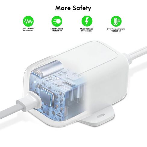 delilyn 30ft/9m Power Adapter for Google Nest Cam Outdoor or Indoor, Battery(2nd Gen), Weatherproof Power Cable for Nest Cam Continuously with One-Piece Molding Adapter in Saudi Arabia