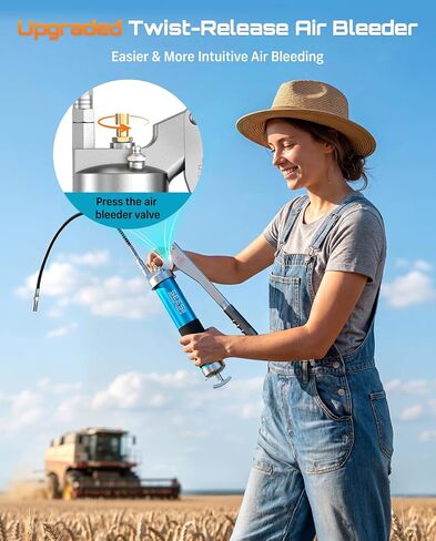 Seesii Heavy Duty Grease Gun 10000 PSI with Gear-Assisted Lever, 45cm Hose in Saudi Arabia