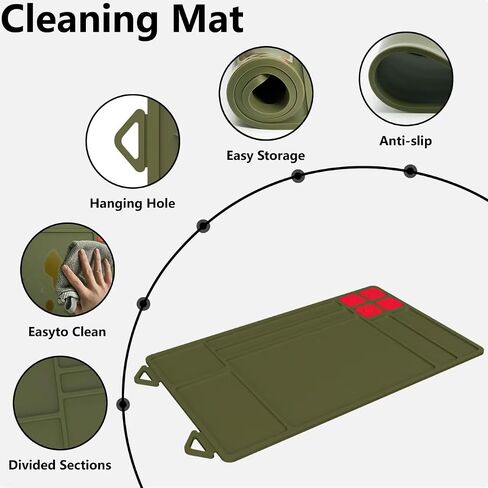 Gun Cleaning Mat, Anti-Slip Rubberized Maintenance Mat for Handgun Rifle Shotgun, Oil-Resistant & Solvent-Resistant Gun Work Mat in Saudi Arabia