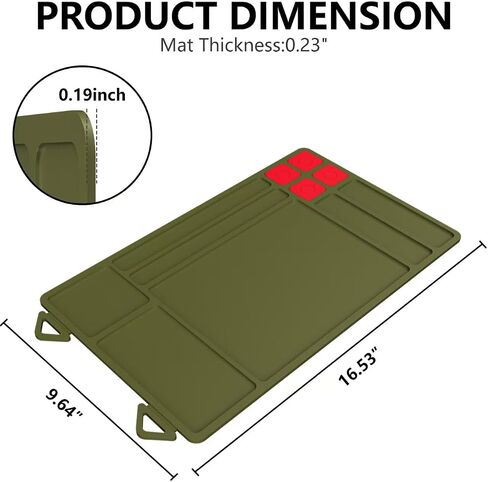 Gun Cleaning Mat, Anti-Slip Rubberized Maintenance Mat for Handgun Rifle Shotgun, Oil-Resistant & Solvent-Resistant Gun Work Mat in Saudi Arabia
