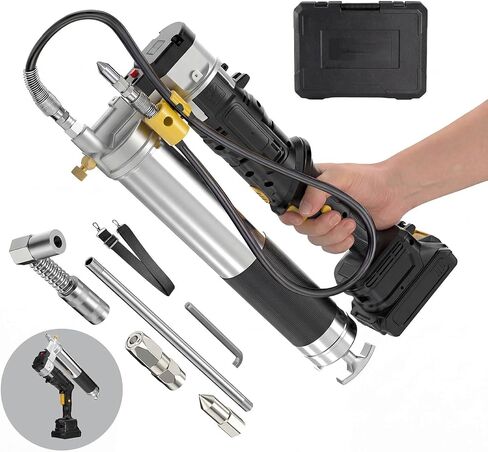 Electric Grease Gun Compatible with DeWalt 20V Battery (No Battery) 14oz Capacity Cordless Powered Grease Gun with 39." Flex Hose for Automotive, Truck, Farm Equipment Maintenance in Saudi Arabia