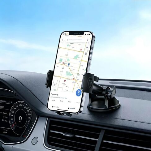 Car Phone Holder Dashboard Phone Mount - [2026 Upgrade - Strong Suction Cup],360 Degree Rotation Multifunctional Car Universal Phone Mount Compatible with 4-7 inch cellphones in Saudi Arabia