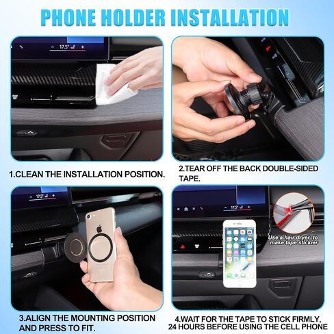 Car Phone Holder for 2024-2026 BMW 5 Series i5 G60 G68 530i 540i Accessories Magnetic 360 Rotatable Centre Console Air Vent Fixed Mobile Phone Mount Holder for Car Fit for iPhone Android Smartphones in Saudi Arabia