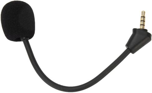 3.5mm Gold Plated Curved Plug Mic Replacement 5.91in Detachable Game Microphone for Hyper X Cloud II for Cloud Core for Cloud Pro Silver for Cloudx in Saudi Arabia