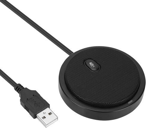 M2 Wired Omnidirectional Microphone with Ultrahigh Sensitivity for Desktop Conferencing - Black in Saudi Arabia