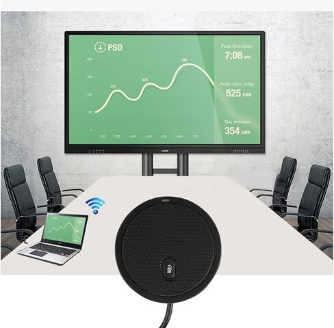 M2 Wired Omnidirectional Microphone with Ultrahigh Sensitivity for Desktop Conferencing - Black in Saudi Arabia