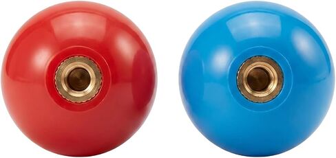 2Pcs 35mm Joystick Ball Top ABS Metal Threaded Knob Replacement Arcade Game Controller Sticks Handle Rocker Round Head(Red+Blue) in Saudi Arabia