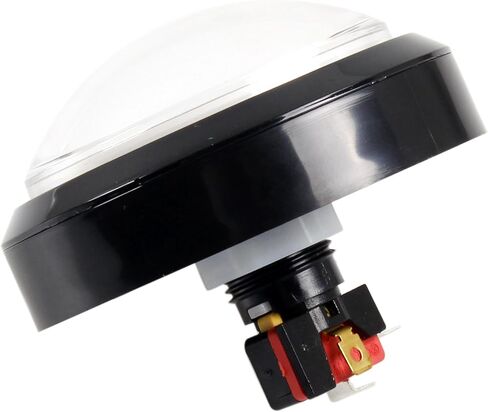 EG Starts 4 Inches Arcade Buttons 100mm Larger Big Dome Convex Type LED Lit Illuminated Push Button for Compatible Arcade Machine DIY Kit & Raspberry Pi Game Part ( White ) in Saudi Arabia