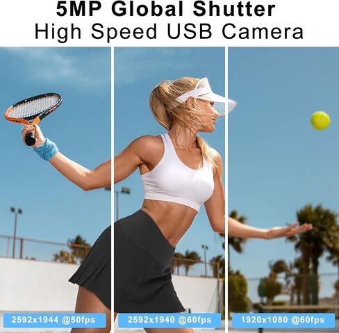 5MP Global Shutter USB Camera Module, 60fps High Speed Webcam for PC in Kuwait