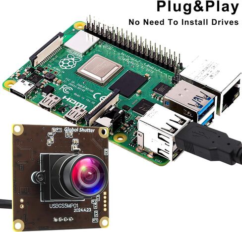 5MP Global Shutter USB Camera Module, 60fps High Speed Webcam for PC in Kuwait