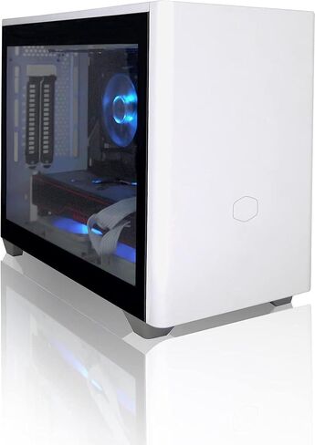 Mini-X Gaming PC - Ryzen 7 5700X RTX 5060 TI 8G VRAM, 32GB DDR4 RAM, 1TB NVME M.2 SSD, Heat-Pipe Cooler, ARGB Fans, WiFi/AC, mini Case, Windows 11 White in Kuwait