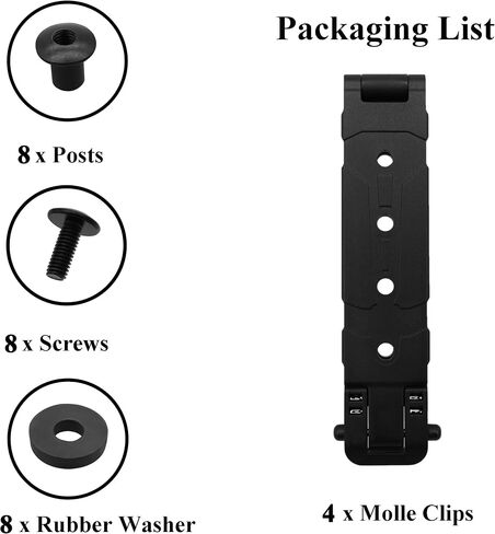 Molle Clips Attachment, 3 Inch Molle Holster Adapter for Knife Sheath, Gun Holster, Mag Pouch, Molle Vest & Gear in Saudi Arabia