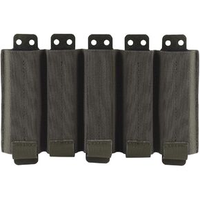 Multi-Purpose Quintuple 9MM Magazine Pouch, Quick Release Hunting Flexible Mag Holster Bag for MOLLE Vest in Saudi Arabia