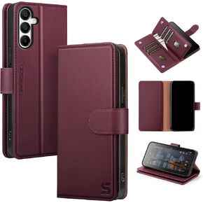 Shieldtop Compatible with Samsung Galaxy A35 5G Wallet Case with Card Holder,Women Men RFID Blocking PU Leather Folio Flip TPU Protective Cover Credit Card Slots,Phone Case for Galaxy A35,Wine Red in Saudi Arabia