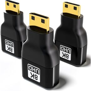 Mini HDMI to HDMI Adapter, 8K@60Hz 4K@144Hz Gold-Plated Converter (3-Pack) in Saudi Arabia