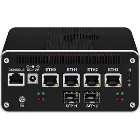 Firewall Appliance Mini PC i5-1250P(12C/16T,Up to 4.4GHz),2xSFP+10GbE Ports,NO RAM NO SSD Barebone Mini Home Server Computer,4xi226-V 2.5GbE,HDMI+DP Triple Display,1xConsole Micro PC in Kuwait