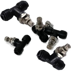 NeoFit Flow Control Fittings for Potable Liquids, Acetal Copolymer Body with EPDM O-Ring, Compatible with 3/8" Tubing, Lead-Free Construction by Neo-Pure (Black) in Saudi Arabia