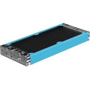 PrimoChill 240SL (30mm) EXIMO Modular Radiator, Clear Acrylic, 2x120mm, Dual Fan (R-SL-A24) Available in 20+ Colors, Assembled in USA and Custom Watercooling Loop Ready - Copper in Kuwait