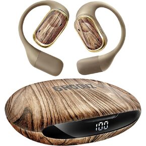 سماعات رأس لاسلكية Groovz Open-Ear Plus True مع شاشة عرض للبطارية - تم تصميمها وهندستها في الولايات المتحدة الأمريكية - سماعات أذن مفتوحة بلوتوث متعددة النقاط متوافقة مع Apple وAndroid - Oil Slick in Kuwait
