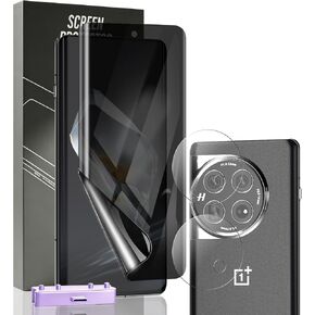عبوة واحدة لواقي شاشة الخصوصية OnePlus 12 مع عبوتين من واقي عدسة الكاميرا. سهل التركيب، طبقة TPU مرنة مضادة للتجسس وليس زجاج مقسى لهاتف OnePlus 12 in Kuwait