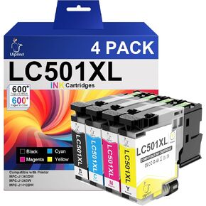 LC501XL Ink Cartridges for Brother Printer MFC-J1360DW MFC-J1410DW in Saudi Arabia