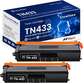 TN-433BK TN433BK 2-Pack High Yield Black Toner Cartridge Compatible TN433BK TN-433BK Replacement for Brother TN433 TN-433 TN 433 MFC-L8900CDW HL-L8360CDW HL-L8260CDW Printer. in Saudi Arabia