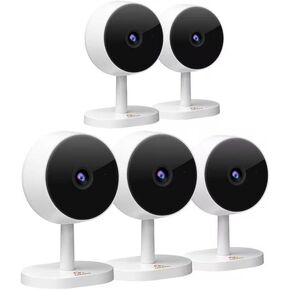 Girafit 5 Pack 3MP 2K Indoor Camera 5GHz & 2.4GHz, Indoor Home Security Cameras 4 Pack for Baby/Elder/Dog/Pet Camera with Phone app, Motion Detection, 2-Way Talk, US Cloud & SD Card Storage in Saudi Arabia