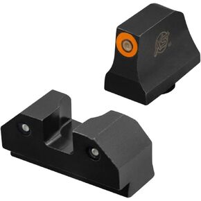 XS Sights R3D Tritium Night Sight برتقالي في ارتفاع القامع لـ Glock 42 و43 و43x و48 Gen 1-6، يتوهج أمامي وخلفي في التريتيوم الداكن للتطبيقات التكتيكية in Kuwait