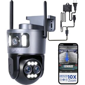 4K Security Camera Outdoor 10x Optical Zoom PTZ Dual Lens 2.4G/5G WiFi in Saudi Arabia