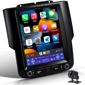 9.7" T-Style Car Radio for 2013-2018 Dodge Ram 1500 2500 3500 8Core-Head Unit 4GB+64GB with CarPlay/Android Auto Touch Screen with 1080P Backup Camera Stereo Upgrade【for A/C 7-Speed Fan】 in Saudi Arabia