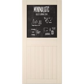 Tinsmith Gray 50x84 in. Sliding Barn Door, Half Chalkboard Design,Assembly Required, Finished Barn Door Only, Interior Use in Kuwait