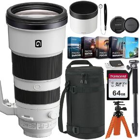 Sony FE 200-600mm f/5.6-6.3 G OSS Lens with Pro Accessory Bundle incl. Lens Case, Editing Software, 64GB Memory Card, Card Reader, Monopod, Spider Tripod & More in Saudi Arabia