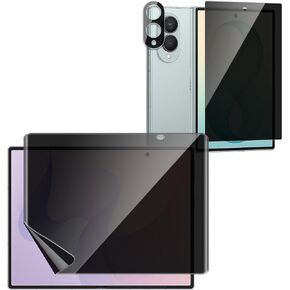 Privacy Screen Protector for Samsung Galaxy Z Fold 8, [1 Set] Anti-Spy TPU Inner Film + Tempered Glass Back Film + Camera Lens Protector, Case Friendly in Saudi Arabia