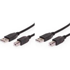 USBGear USB A to B Cable, USB Printer Cable, 2ft, Black, 480Mbps in Saudi Arabia