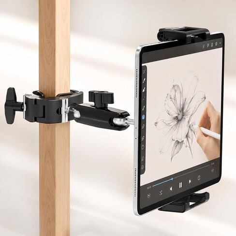 Metal Easel Tablet Holder, Fits 1.1-1.8" Tubes, 360° Adjustable in Saudi Arabia
